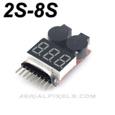 2S to 8S Cell Lipo Battery Tester Alarm