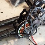Ferrite rings installed on motor wires