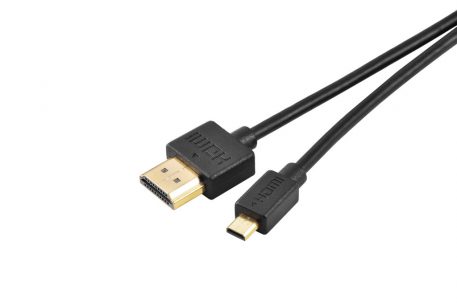 Ultrathin HDMI Micro to HDMI V1.4 High Speed HDMI Cable 1m