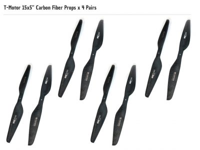 TMotor 15x5 Carbon Fiber Props 4 Pairs
