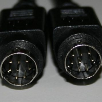 Black Mini DIN 8 Pin Joystick Extension Cable - 6ft