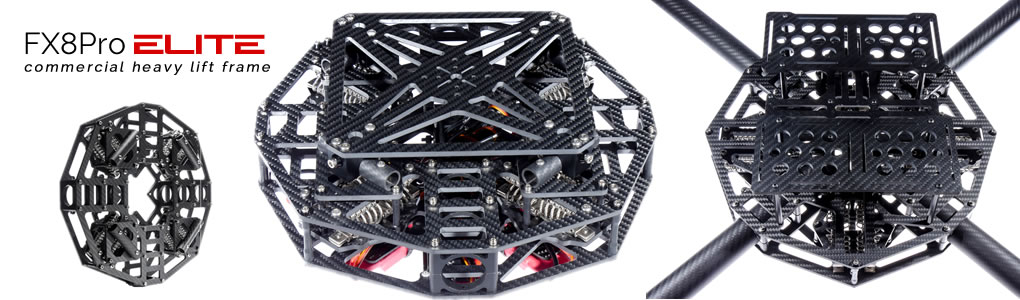 FX8Pro Elite Commercial Grade Carbon Fiber Multirotor Frame