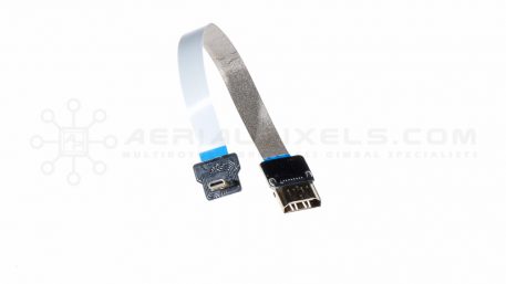 Ultra thin Micro HDMI to HDMI Mini Female Flat Ribbon Cable 10CM