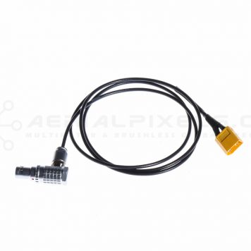 Right Angle Super Thin RED Epic Power cable - Lipo XT60