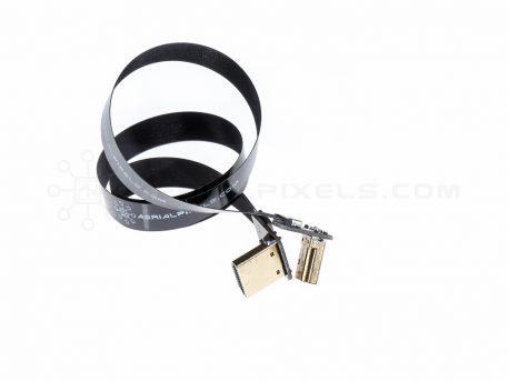 Ultra Thin HDMI Cable Standard Right Angle to HDMI Standard Right Angle Flat Ribbon Cable - 40CM (15.7")