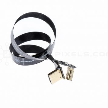 Ultra Thin HDMI Cable Standard Right Angle to HDMI Standard Right Angle Flat Ribbon Cable - 50CM (19.6")