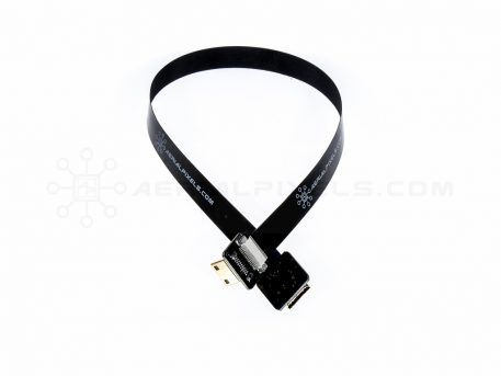 Ultra Thin HDMI Cable Mini Right Angle to HDMI Mini Female Flat Ribbon Cable - 30CM (11.8")