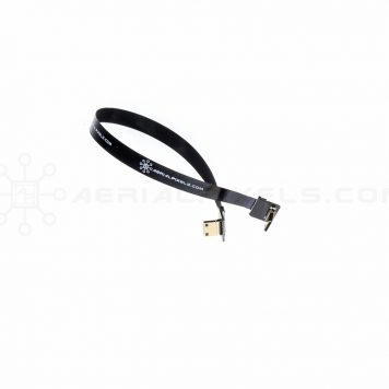 Ultra Thin HDMI Cable Mini Right Angle to HDMI Mini Right Angle Flat Ribbon Cable - 30CM (11.8")