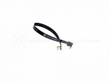 Ultra Thin HDMI Cable Mini Right Angle to HDMI Mini Right Angle Flat Ribbon Cable - 30CM (11.8")