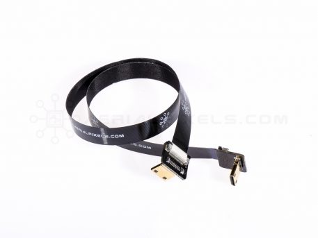 Ultra Thin HDMI Cable Mini Right Angle to HDMI Mini Right Angle Flat Ribbon Cable - 40CM (15.7")