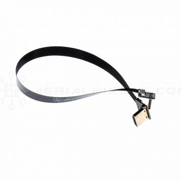 Ultra Thin HDMI Cable Standard Right Angle to HDMI Mini Right Angle Flat Ribbon Cable - 30CM (11.8")