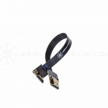 Ultra Thin HDMI Cable Standard to HDMI Standard Right Angle Flat Ribbon Cable - 15CM (5.9")