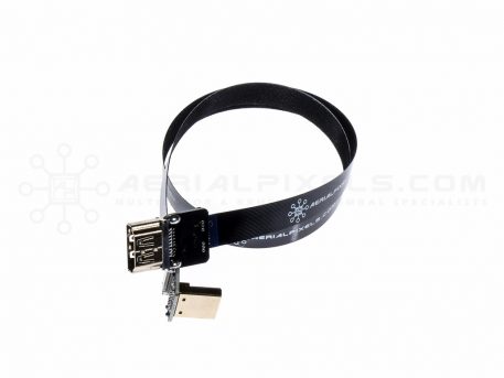 Ultra Thin HDMI Female to HDMI Right Angle Flat Ribbon Cable - 50CM