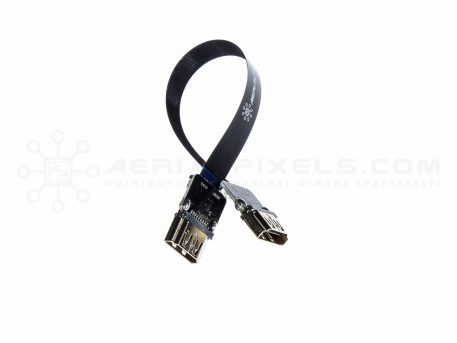 Ultra Thin HDMI Female to HDMI Female Flat Ribbon Cable - 15CM (5.9")