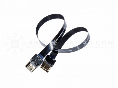 Ultra Thin HDMI Female to HDMI Female Flat Ribbon Cable - 40CM (15.7")