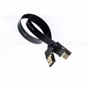 Ultra Thin HDMI Cable Standard to HDMI Standard Female Flat Ribbon Cable - 30CM (11.8")