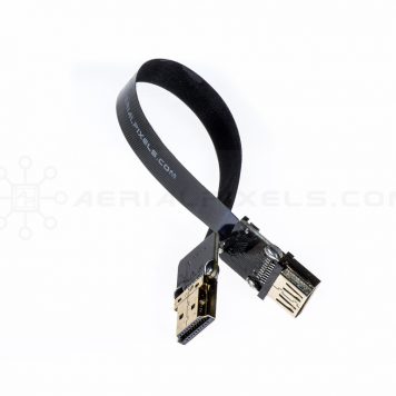 Ultra Thin HDMI Cable Standard to HDMI Standard Female Flat Ribbon Cable - 15CM (5.9")