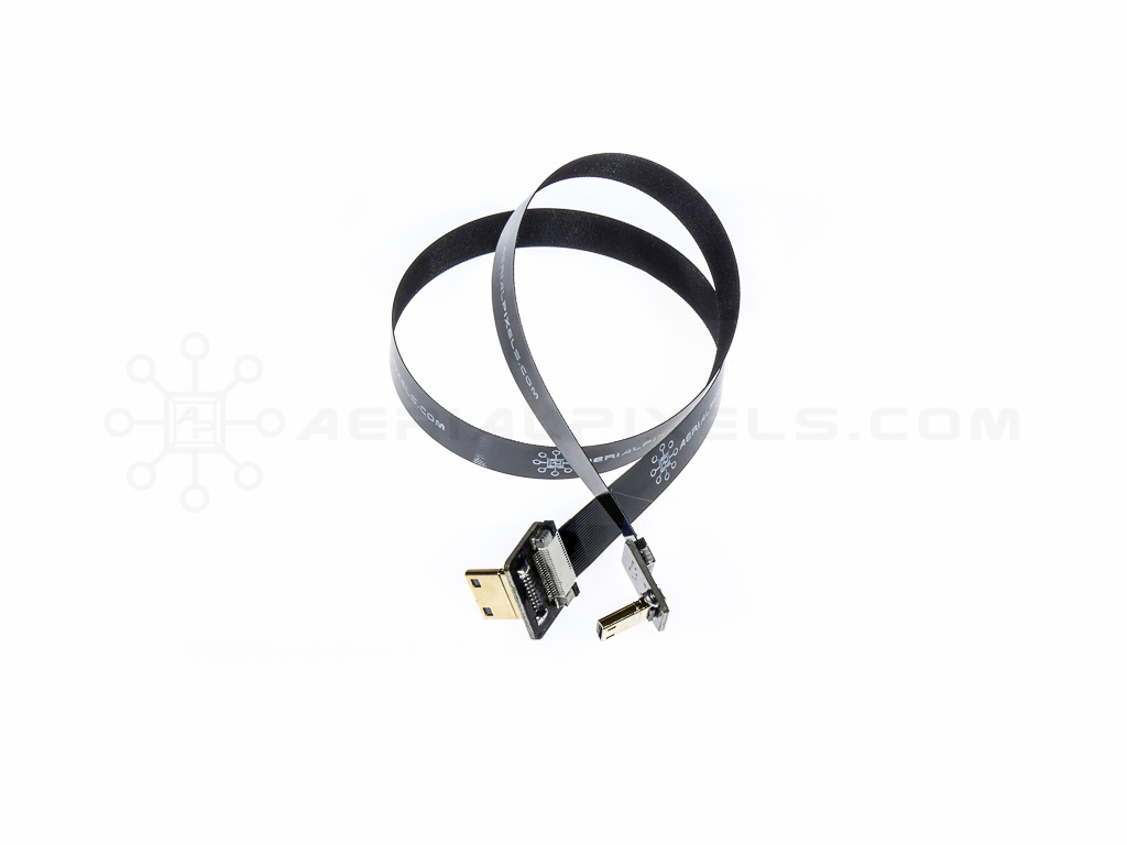 rent festspil menneskemængde Ultra Thin HDMI Cable Micro to HDMI Mini Right Angle Flat Ribbon Cable -  50CM (19.6") - Aerialpixels