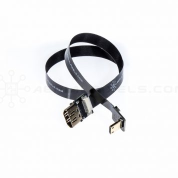 Ultra Thin HDMI Cable Standard Female to HDMI Mini Flat Ribbon Cable - 40CM (15.7")