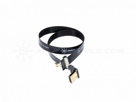 Ultra Thin HDMI Cable Micro to HDMI Standard Right Angle Flat Ribbon Cable - 50CM (19.6")