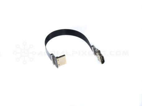 Ultra Thin HDMI Cable - HDMI Female to HDMI Right Angle Flat Ribbon Cable - 15CM
