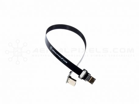 Ultra Thin HDMI Right Angle to HDMI Mini Flat Ribbon Cable - 30CM (11.8")