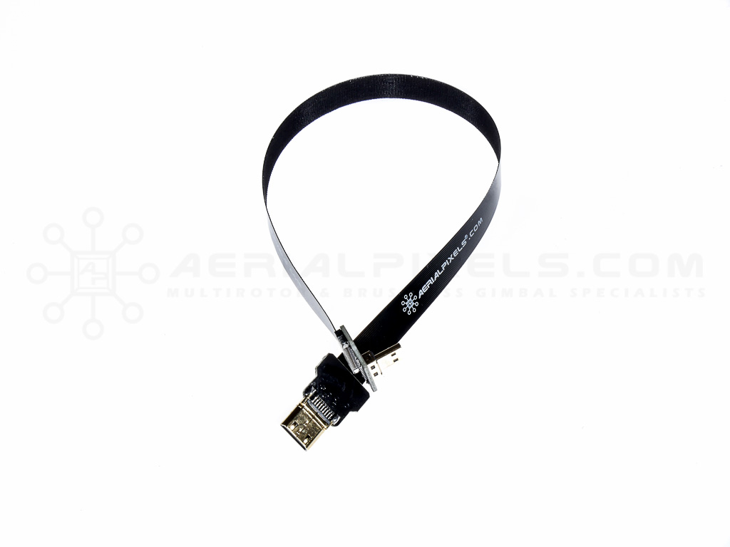 Ultra Thin Micro HDMI to Mini HDMI Ribbon Cable - 30CM (11.8") - Aerialpixels