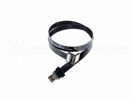 Ultra Thin HDMI Right Angle to HDMI Mini Flat Ribbon Cable - 40CM (15.7")