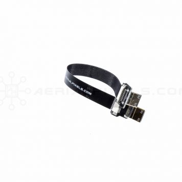 Ultra Thin HDMI Cable Mini Right Angle to HDMI Mini Straight Flat Ribbon Cable - 15CM (5.9")