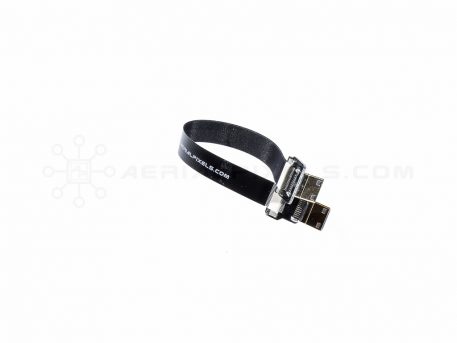 Ultra Thin HDMI Cable Mini Right Angle to HDMI Mini Straight Flat Ribbon Cable - 15CM (5.9")