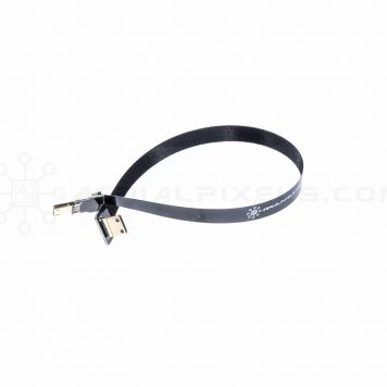 Ultra Thin HDMI Cable Mini Right Angle to HDMI Mini Straight Flat Ribbon Cable - 30CM (11.8")