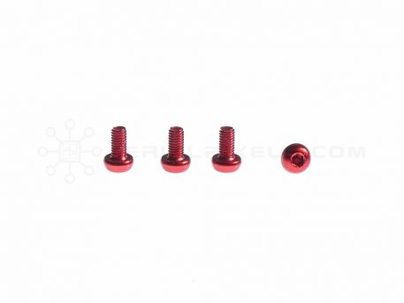 M3 x 6MM Aluminum Socket Button Head Metric Screws – Red (4pcs)
