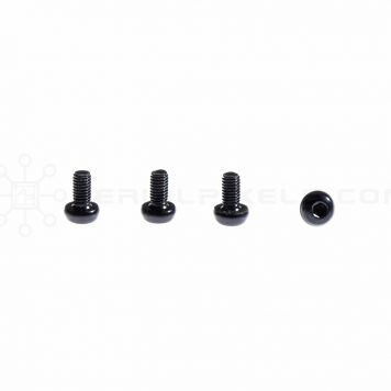 M3 x 6MM Aluminum Socket Button Head Metric Screws – Black (4pcs)