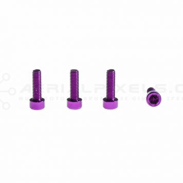 M3 x 12MM Aluminum Socket Cap Head Metric Screws - Purple (4pcs)