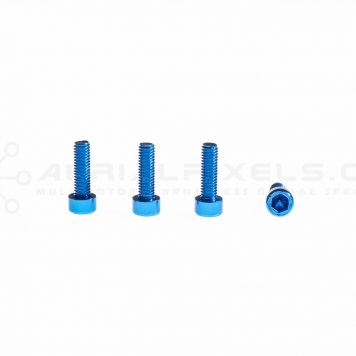 M3 x 12MM Aluminum Socket Cap Head Metric Screws - Blue (4pcs)