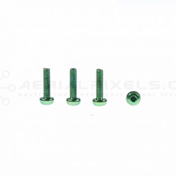 M3 x 12MM Aluminum Socket Button Head Metric Screws - Green (4pcs)
