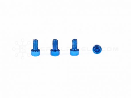 M3 x 6MM Aluminum Socket Cap Head Metric Screws – Blue (4pcs)