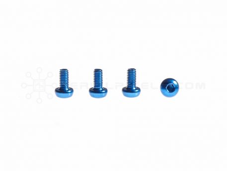M3 x 6MM Aluminum Socket Button Head Metric Screws – Blue (4pcs)