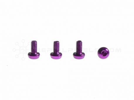 M3 x 6MM Aluminum Socket Button Head Metric Screws – Purple (4pcs)