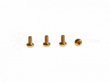 M3 x 6MM Aluminum Socket Button Head Metric Screws – Gold (4pcs)