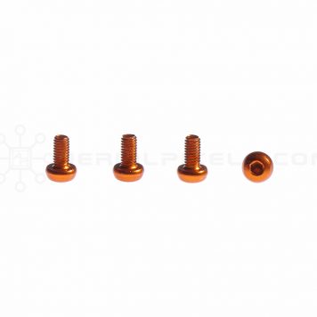 M3 x 6MM Aluminum Socket Button Head Metric Screws – Orange (4pcs)