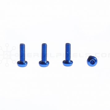 M3 x 10 MM Aluminum Socket Button Head Metric Screws – Blue (4pcs)