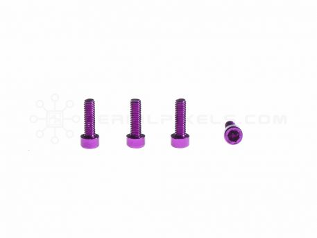 M3 x 10MM Aluminum Socket Cap Head Metric Screws - Purple (4pcs)