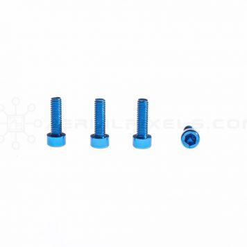M3 x 10MM Aluminum Socket Cap Head Metric Screws - Blue (4pcs)