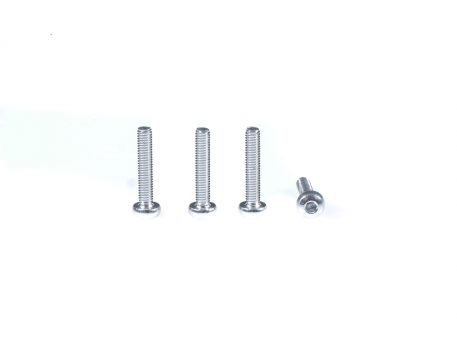M3 x 16 MM Aluminum Socket Button Head Metric Screws – Silver (4pcs)