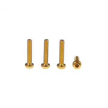 M3 x 16MM Aluminum Socket Button Head Metric Screws – Gold (4pcs)