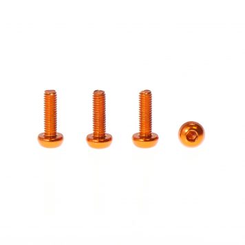 M3 x 10MM Aluminum Socket Button Head Metric Screws – Orange (4pcs)