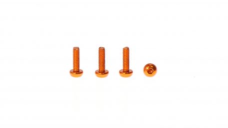 M3 x 10MM Aluminum Socket Button Head Metric Screws – Orange (4pcs)
