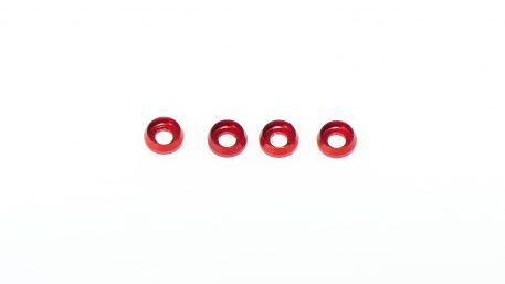 M3 x 7 x 2.5MM Countersink Washers for Cap Head Screws - Red (4pcs)