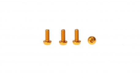 M3 x 8MM Aluminum Socket Button Head Metric Screws – Gold (4pcs)
